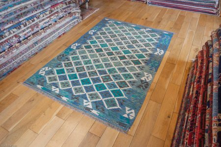 Hand-Made Mazar Kilim From Afghanistan