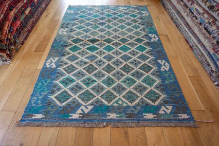 Hand-Made Mazar Kilim From Afghanistan