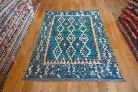 Hand-Made Mazar Kilim From Afghanistan