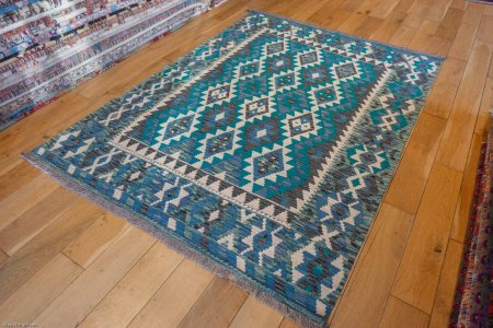 Hand-Made Mazar Kilim From Afghanistan