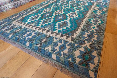 Hand-Made Mazar Kilim From Afghanistan