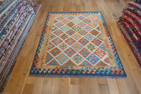 Hand-Made Mazar Kilim From Afghanistan