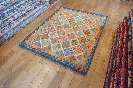 Hand-Made Mazar Kilim From Afghanistan