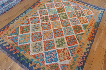 Hand-Made Mazar Kilim From Afghanistan