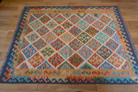 Hand-Made Mazar Kilim From Afghanistan