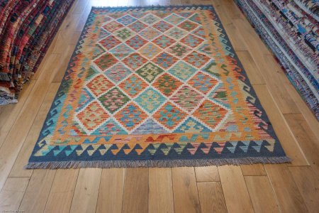 Hand-Made Mazar Kilim From Afghanistan