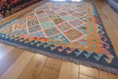 Hand-Made Mazar Kilim From Afghanistan