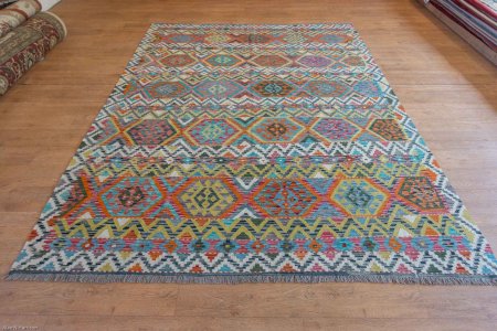 Hand-Made Mazar Kilim From Afghanistan