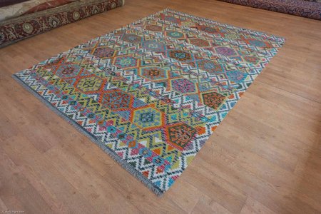 Hand-Made Mazar Kilim From Afghanistan