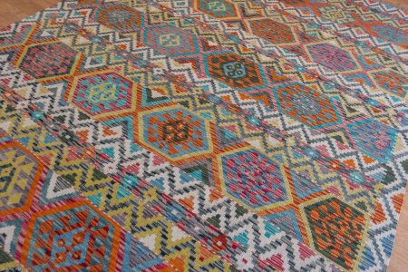 Hand-Made Mazar Kilim From Afghanistan