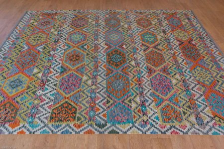 Hand-Made Mazar Kilim From Afghanistan