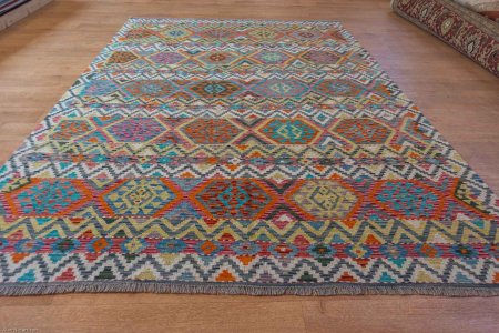 Hand-Made Mazar Kilim From Afghanistan