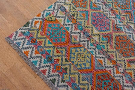 Hand-Made Mazar Kilim From Afghanistan