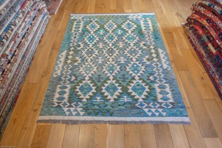 Hand-Made Mazar Kilim From Afghanistan