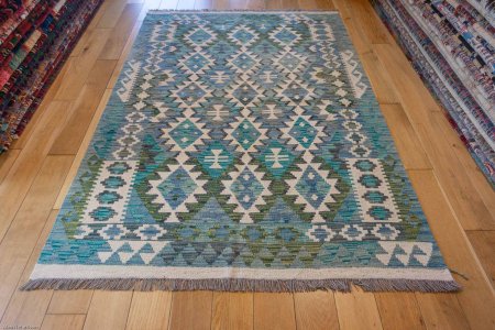 Hand-Made Mazar Kilim From Afghanistan