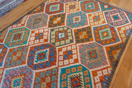 Hand-Made Mazar Kilim From Afghanistan