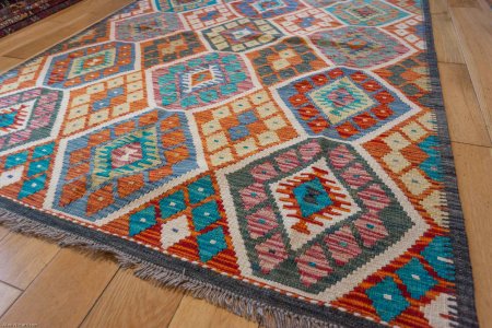 Hand-Made Mazar Kilim From Afghanistan