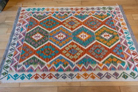 Hand-Made Mazar Kilim From Afghanistan