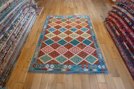 Hand-Made Mazar Kilim From Afghanistan