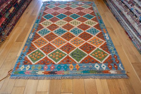 Hand-Made Mazar Kilim From Afghanistan