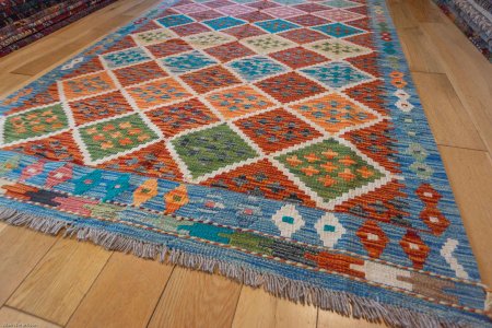 Hand-Made Mazar Kilim From Afghanistan