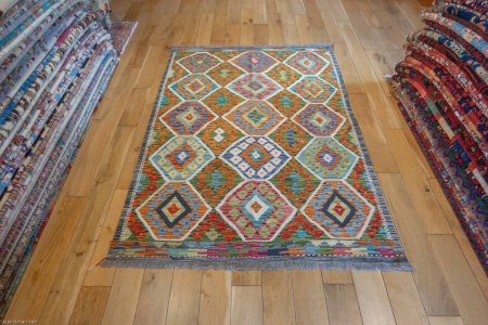 Hand-Made Mazar Kilim From Afghanistan