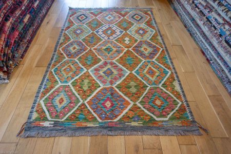 Hand-Made Mazar Kilim From Afghanistan