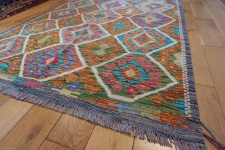 Hand-Made Mazar Kilim From Afghanistan