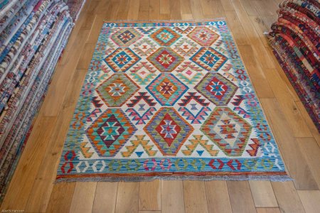 Hand-Made Mazar Kilim From Afghanistan