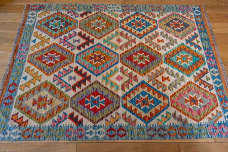 Hand-Made Mazar Kilim From Afghanistan