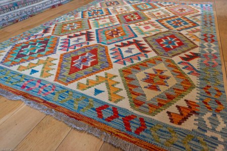 Hand-Made Mazar Kilim From Afghanistan