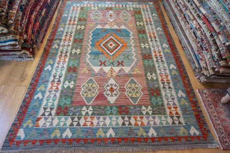Hand-Made Mazar Kilim From Afghanistan