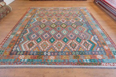 Hand-Made Mazar Kilim From Afghanistan