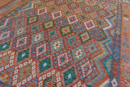 Hand-Made Mazar Kilim From Afghanistan