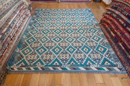 Hand-Made Mazar Kilim From Afghanistan