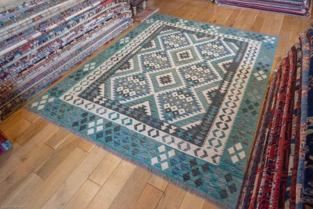 Hand-Made Mazar Kilim From Afghanistan