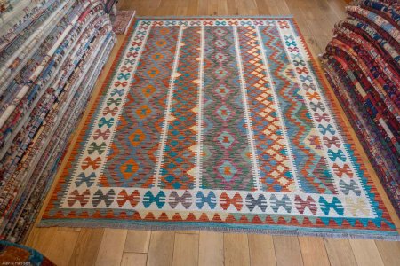 Hand-Made Mazar Kilim From Afghanistan