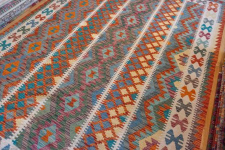 Hand-Made Mazar Kilim From Afghanistan