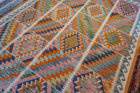 Hand-Made Mazar Kilim From Afghanistan