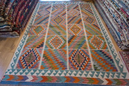 Hand-Made Mazar Kilim From Afghanistan
