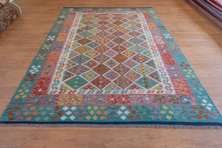 Hand-Made Mazar Kilim From Afghanistan