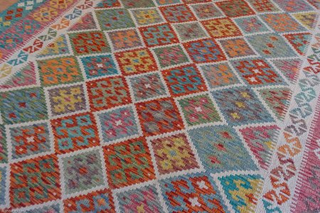 Hand-Made Mazar Kilim From Afghanistan