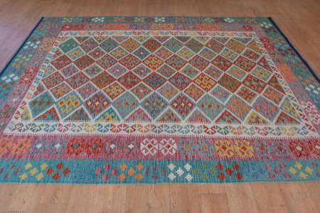Hand-Made Mazar Kilim From Afghanistan