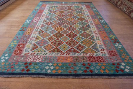 Hand-Made Mazar Kilim From Afghanistan