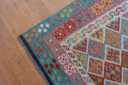 Hand-Made Mazar Kilim From Afghanistan