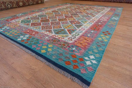 Hand-Made Mazar Kilim From Afghanistan