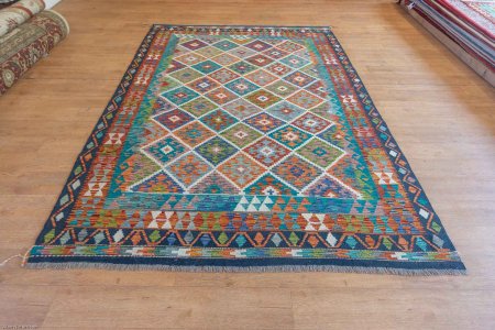 Hand-Made Mazar Kilim From Afghanistan