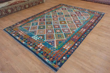 Hand-Made Mazar Kilim From Afghanistan