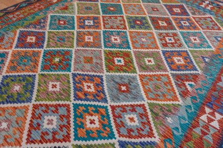 Hand-Made Mazar Kilim From Afghanistan