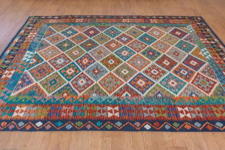 Hand-Made Mazar Kilim From Afghanistan